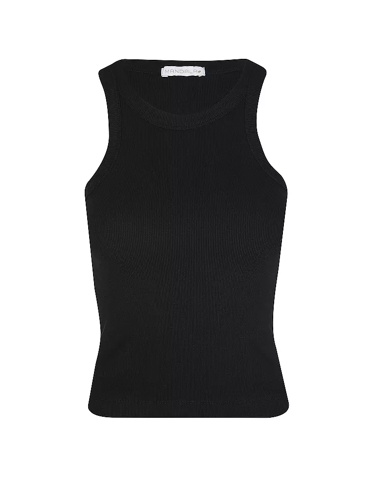 MANDALA | Damen Yoga Tank Boy Top | schwarz