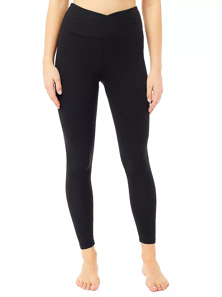 MANDALA | Damen Yoga Tight High Rise Wrap | schwarz