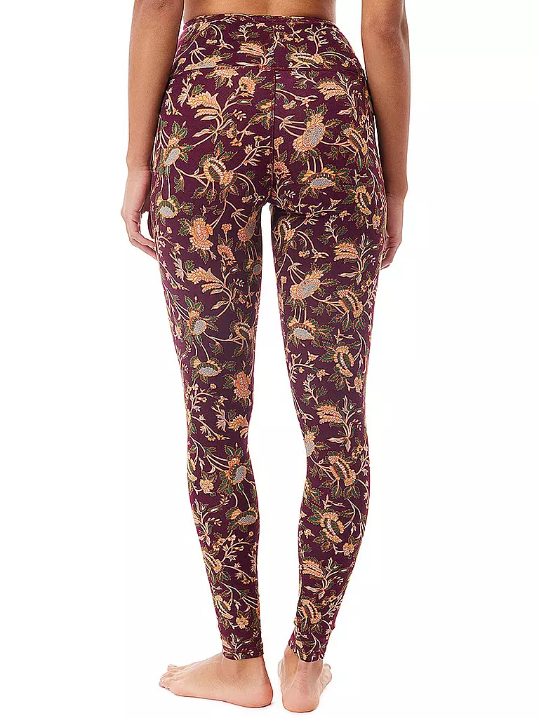 MANDALA | Damen Yoga Tight Printed | dunkelrot