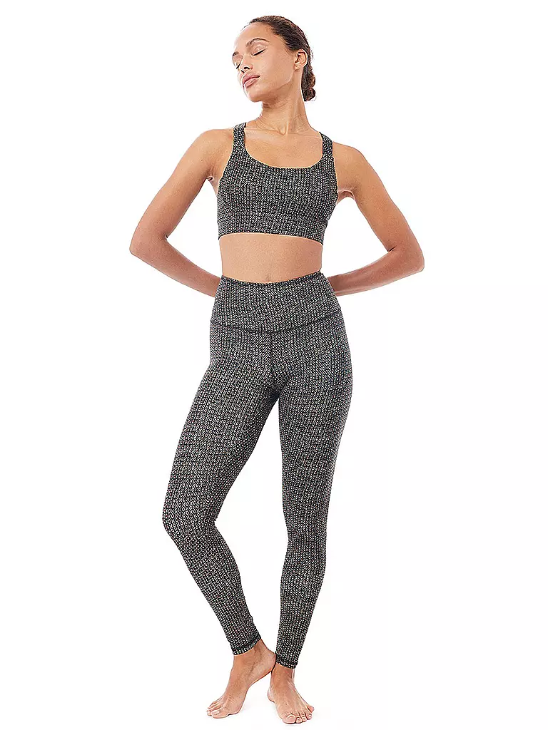 MANDALA | Damen Yoga Tight Printed | dunkelrot