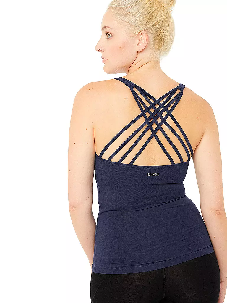 MANDALA | Damen Yoga Top Infinity | dunkelblau