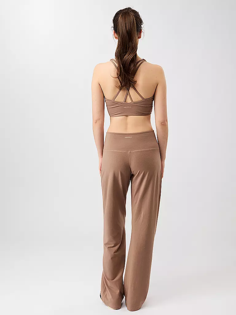MANDALA | Damen Yogahose Wide Leg | hellbraun
