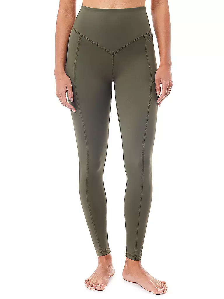 MANDALA | Damen Yogatight V-Style | olive