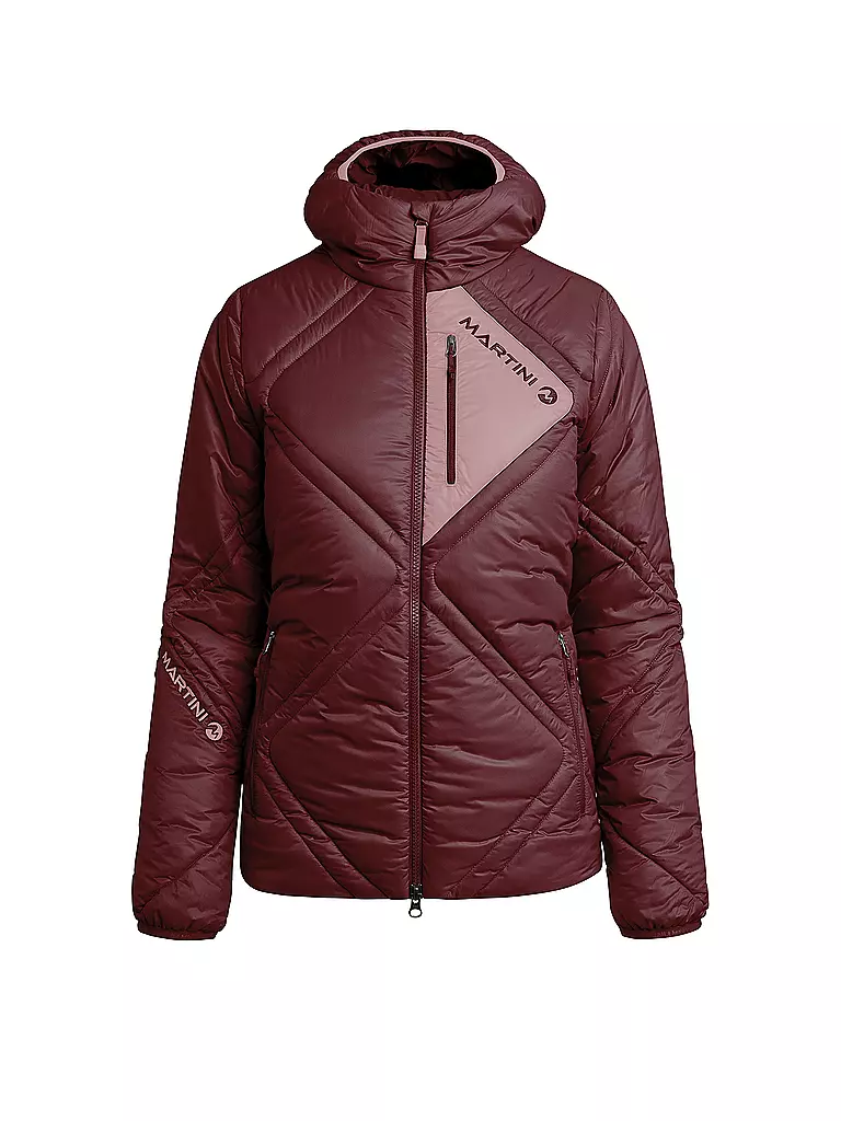 MARTINI | Damen Touren Isojacke Broad Peak Hoodie | dunkelrot