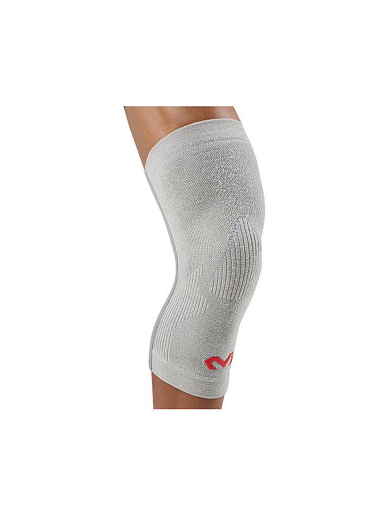 MC DAVID Therapie-Kniebandage aus innovativem Strickmaterial mit Verstärkungen hellgrau | M