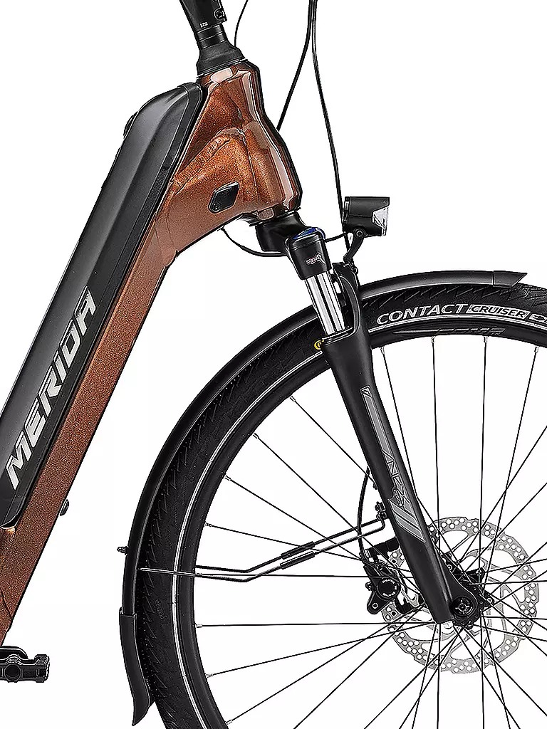 MERIDA | E-Trekkingbike 28" eSPRESSO City 700 EQ (Tiefeinsteiger) | braun