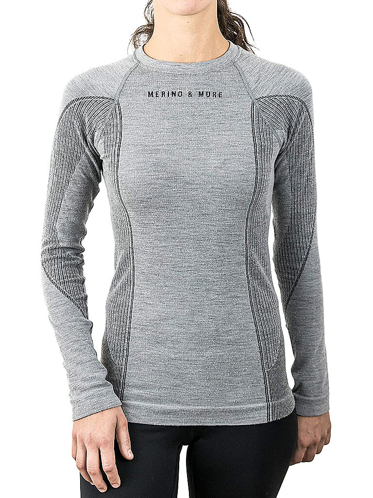 MERINO & MORE MERINO & MORE Damen Funktionsshirt Longsleeve grau | L, grau