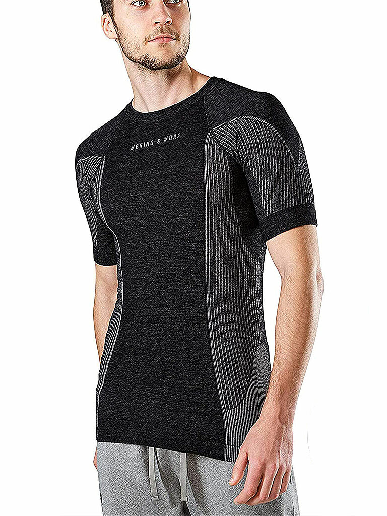 MERINO & MORE MERINO & MORE Herren Funktionsshirt schwarz | S, schwarz