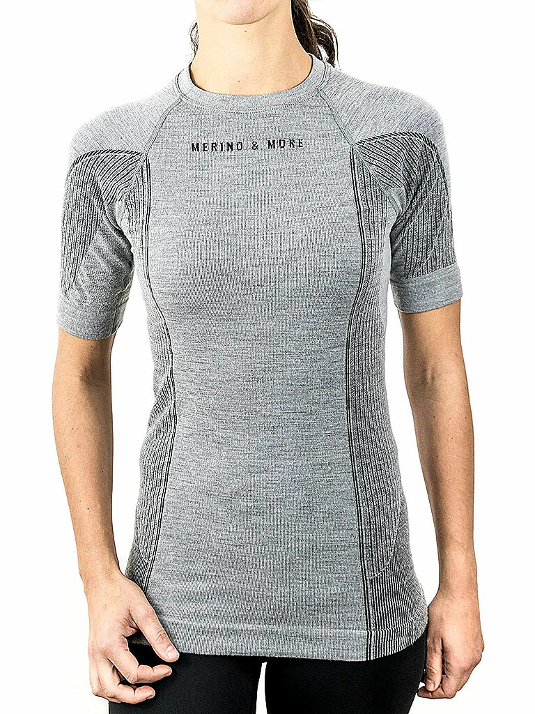 MERINO & MORE MERINO & MORE Damen Funktionsshirt grau | L, grau