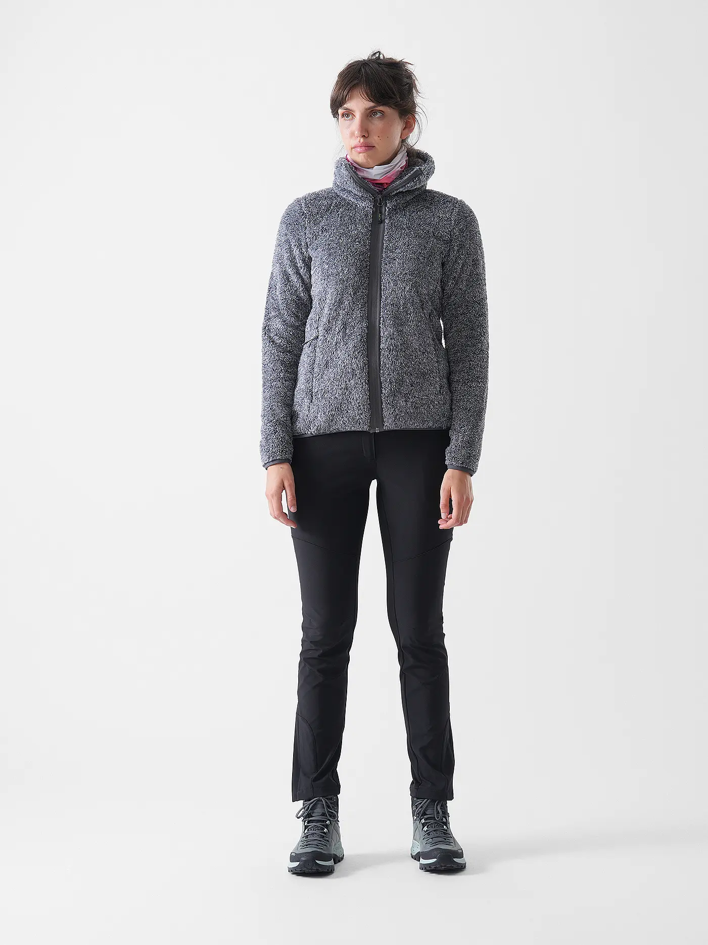 MERU |  Damen Fleecejacke Narbone TT Teddy | grau