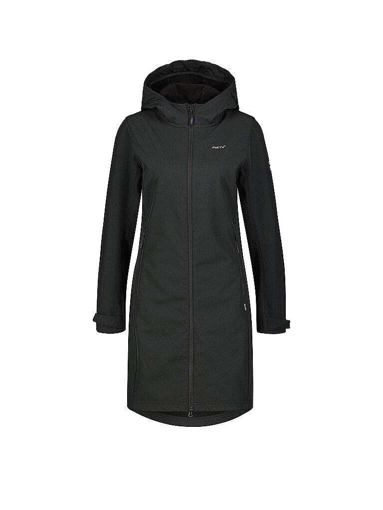 Meru MERU Damen Winter Softshellmantel Touloluse Hoodie schwarz | 34, schwarz
