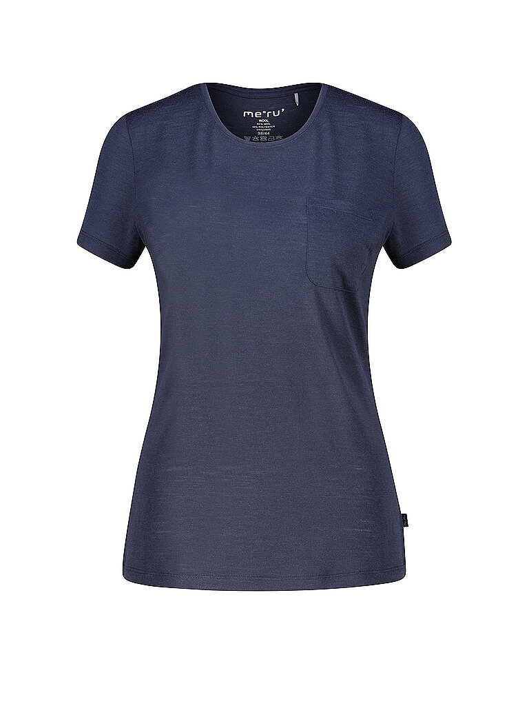Meru MERU Damen Funktionsshirt Trelleborg Woolmix dunkelblau | 38, dunkelblau
