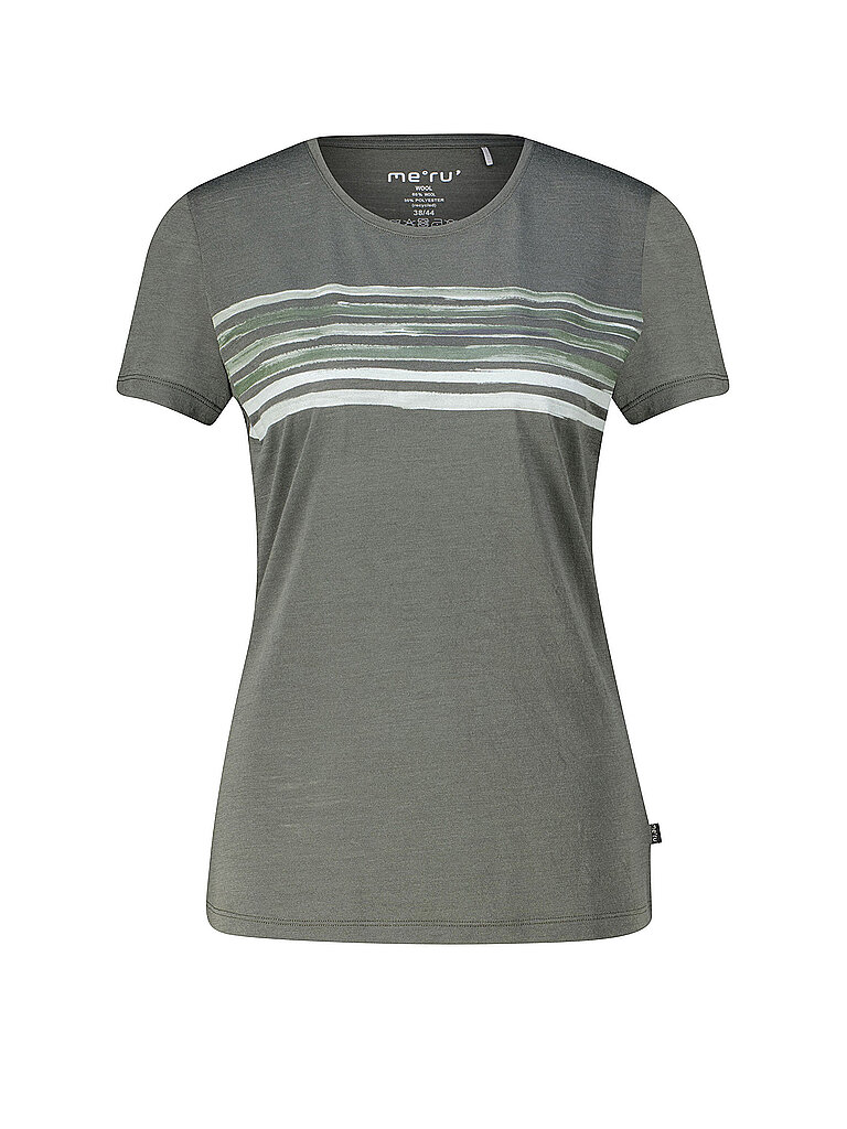 MERU Damen Funktionsshirt Trelleborg Woolmix dunkelgrün | 44