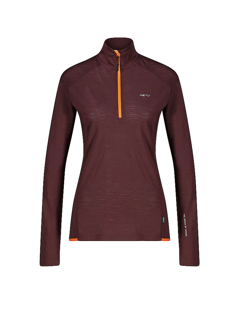 Meru MERU Damen Funktions Zipshirt Vordingborg braun | 44, braun