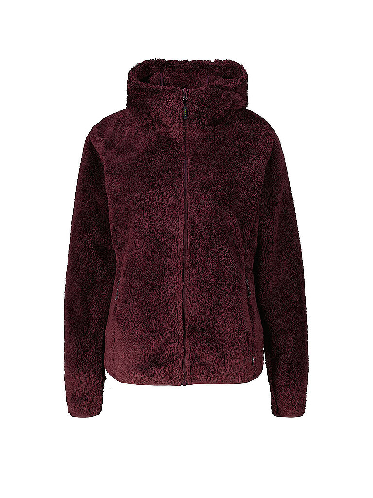 MERU Damen Fleecejacke Roxburgh Hoodie dunkelrot | L