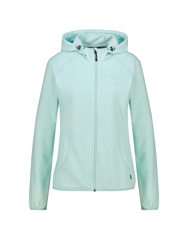 Meru MERU Damen Fleecejacke Lourosa Striped Hoodie hellblau | 34, hellblau