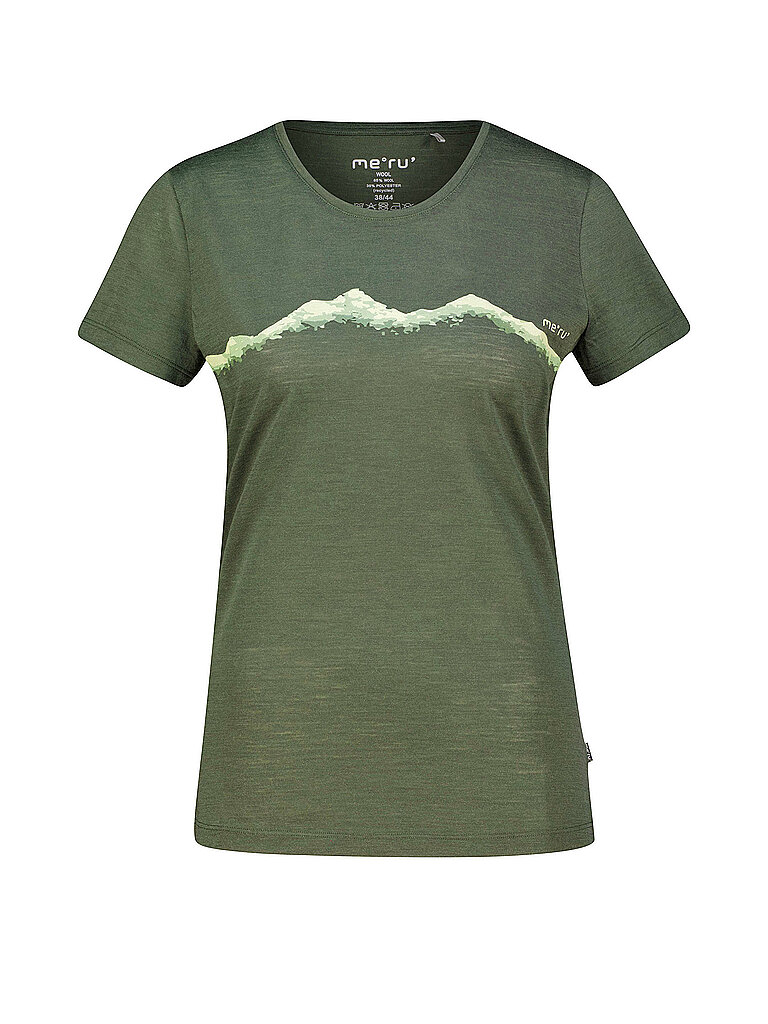 Meru MERU Damen Funktionsshirt Nelas Woolmix dunkelgrün | 36, dunkelgrün