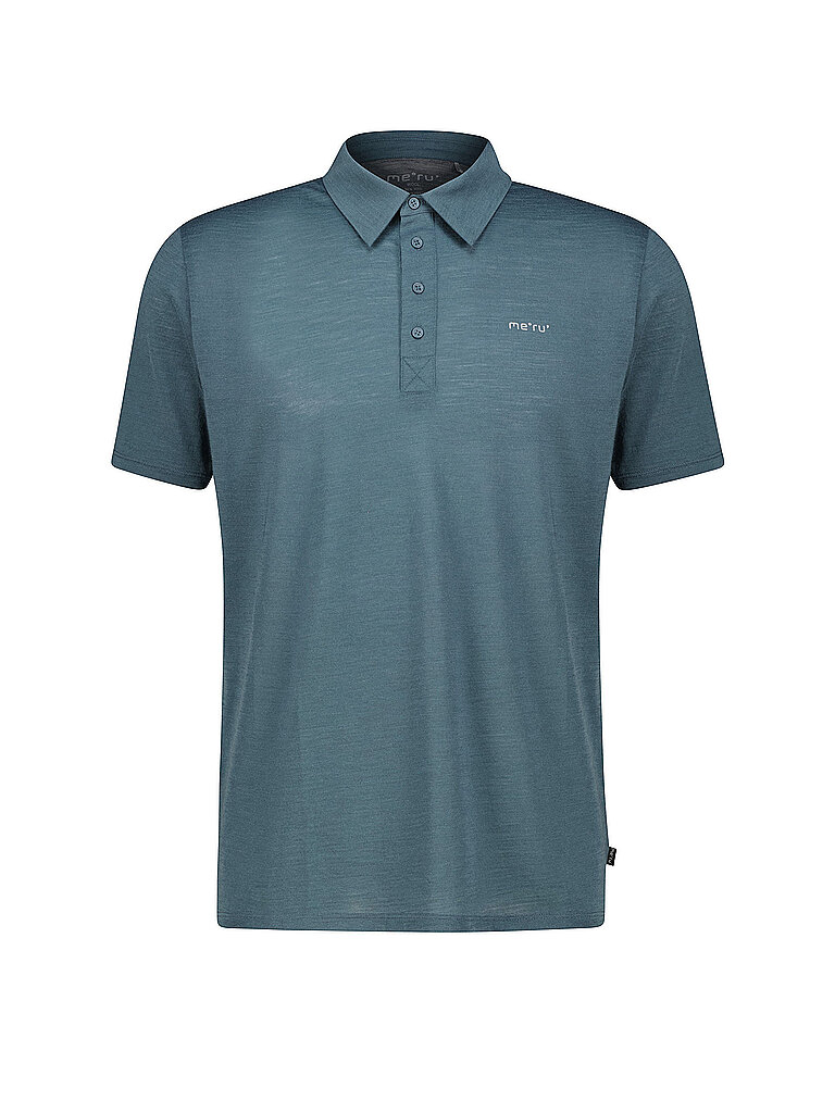 Meru MERU Herren Funktionspolo Monforte Woolmix dunkelblau | M, dunkelblau