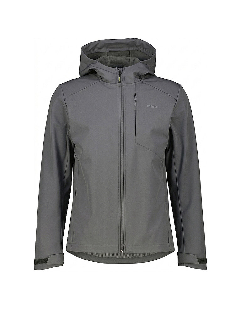 Meru MERU Herren Softshelljacke Bordeaux Hoodie grau | M, grau