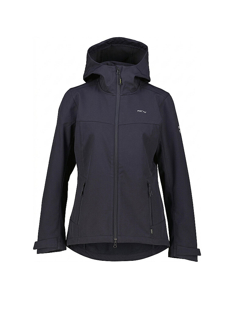 Meru MERU Damen Softshelljacke Bordeaux Hoodie dunkelblau | 34, dunkelblau