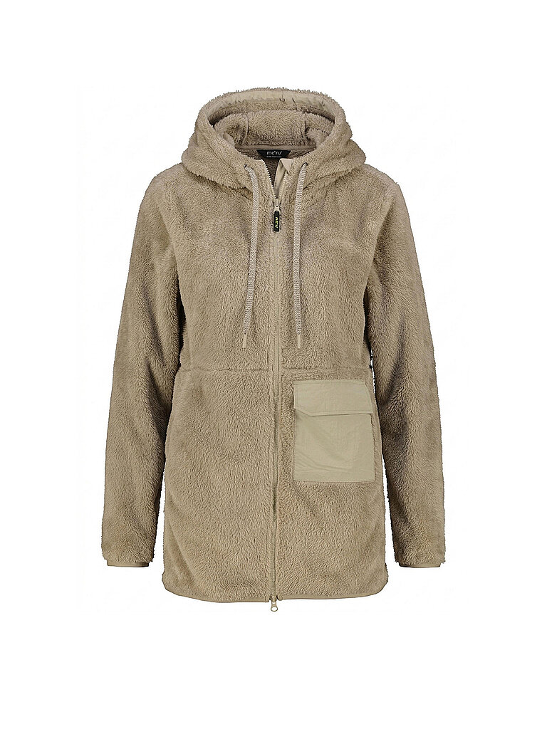 Meru MERU Damen Fleecemantel Nunavut Hoodie hellgrau | 34, hellgrau