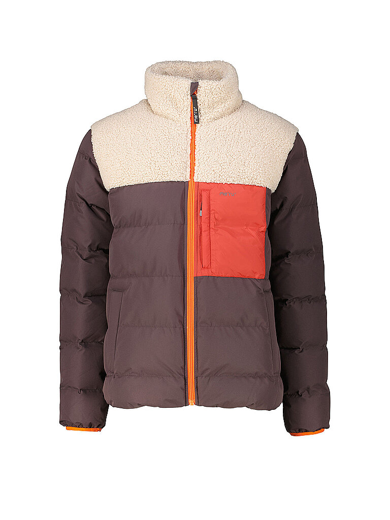 Meru MERU Herren Winterjacke Roskilde Teddyfleece dunkelrot | 46, dunkelrot