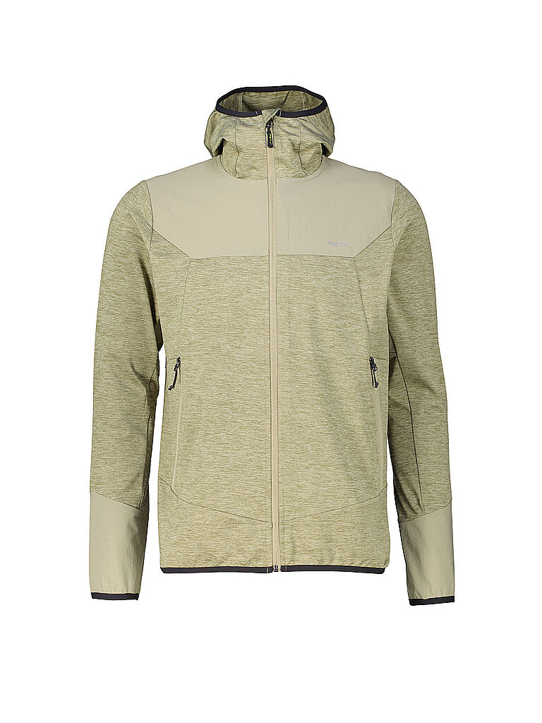 MERU Herren Fleecejacke Faxe Powerstretch Hoodie hellbraun | M