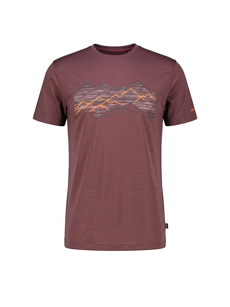 Meru MERU Herren Funktionsshirt Kramfors Woolmix dunkelrot | S, dunkelrot