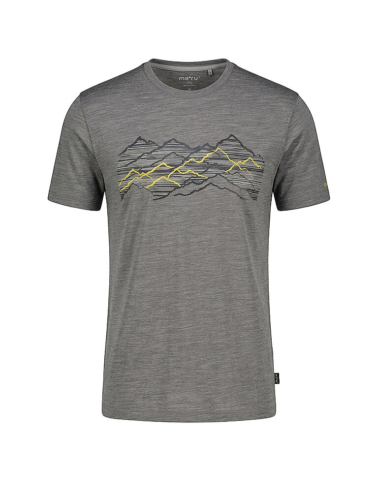 Meru MERU Herren Funktionsshirt Kramfors Woolmix grau | M, grau
