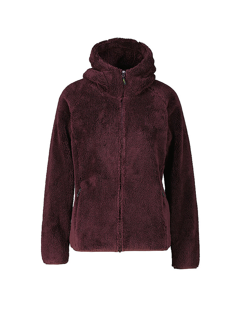 Meru MERU Damen Fleecejacke Roxburgh Hoodie dunkelrot | S, dunkelrot