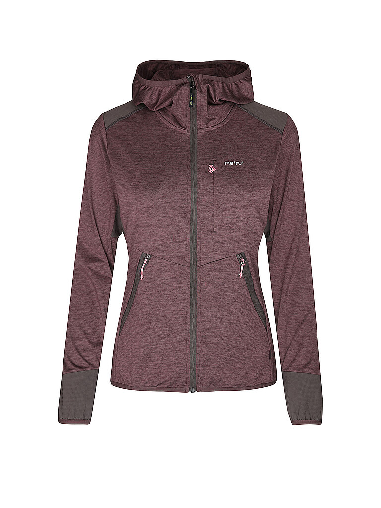 MERU Damen Fleecejacke Silkeborg Stretch Hoodie dunkelrot | 38
