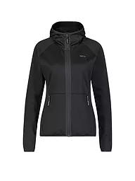 MERU | Damen Fleecejacke Beja Pattern Backs Hoodie | schwarz
