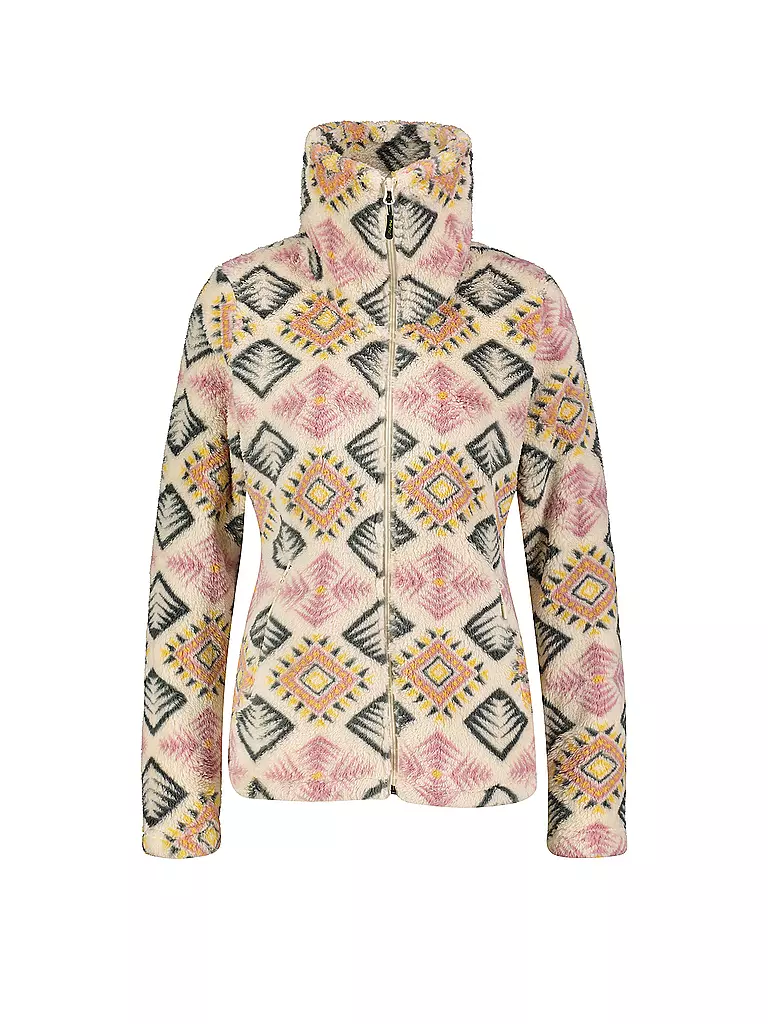 MERU | Damen Fleecejacke Kurgan Print | dunkelgrün