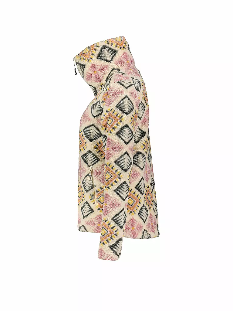 MERU | Damen Fleecejacke Kurgan Print | dunkelgrün