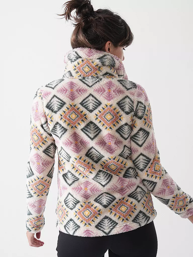 MERU | Damen Fleecejacke Kurgan Print | dunkelgrün
