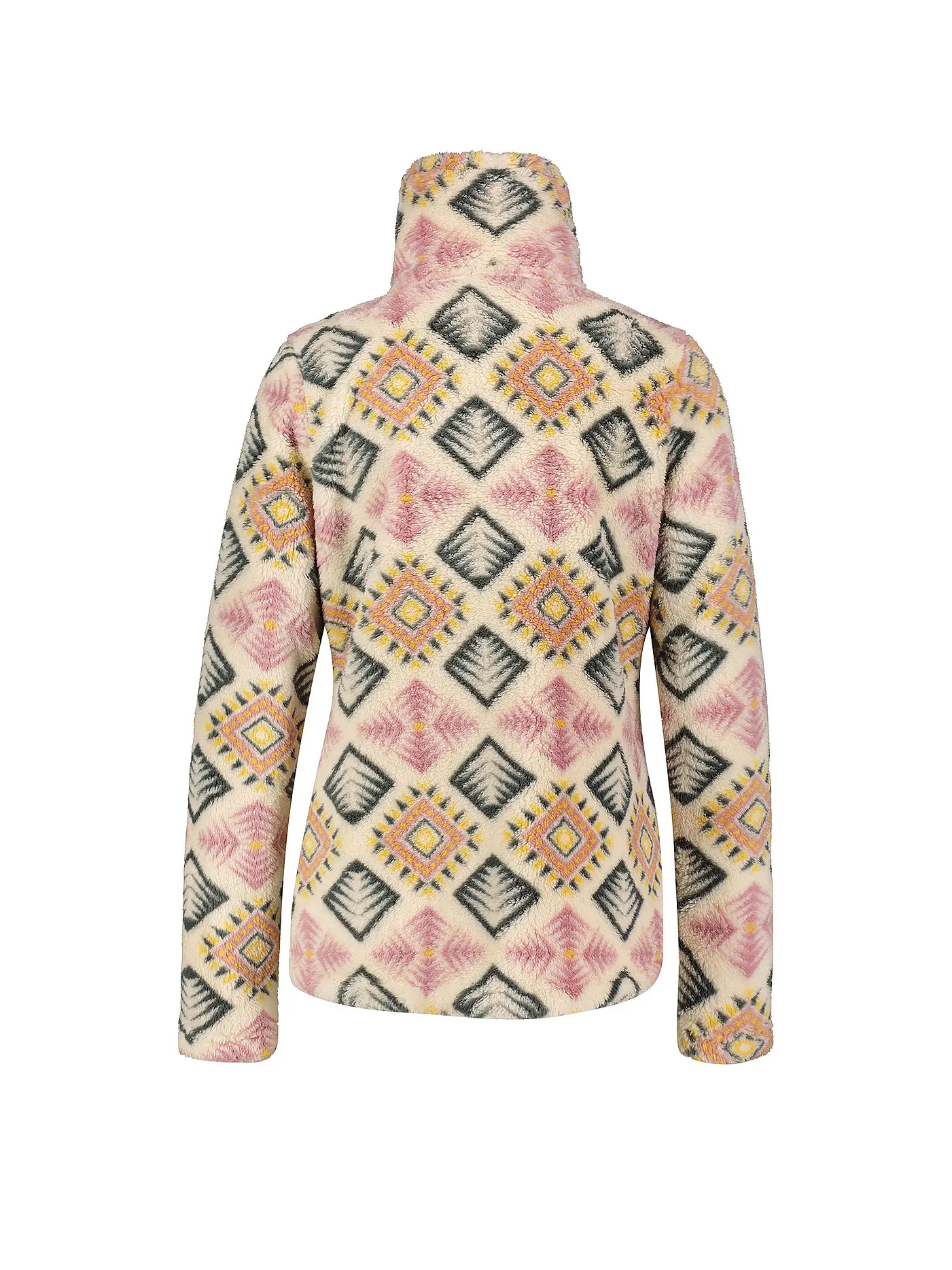 MERU | Damen Fleecejacke Kurgan Print | dunkelgrün