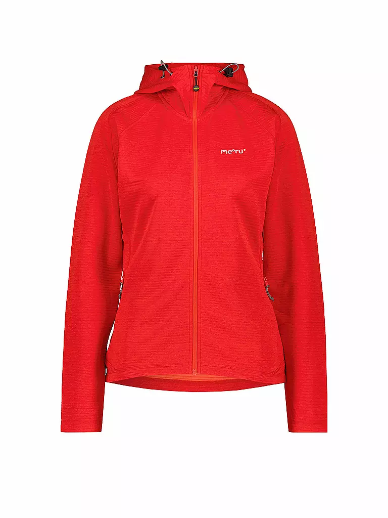 MERU | Damen Fleecjacke Outram W mit Kapuze | rot