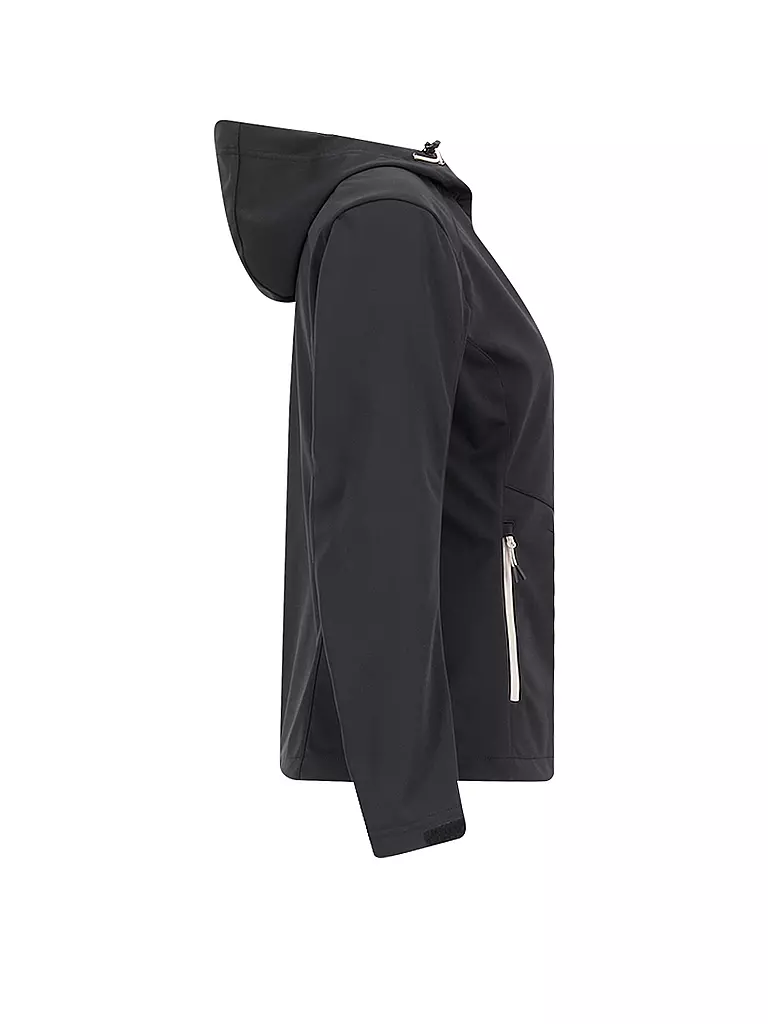 MERU | Damen Softshelljacke Meaux Hoodie | schwarz