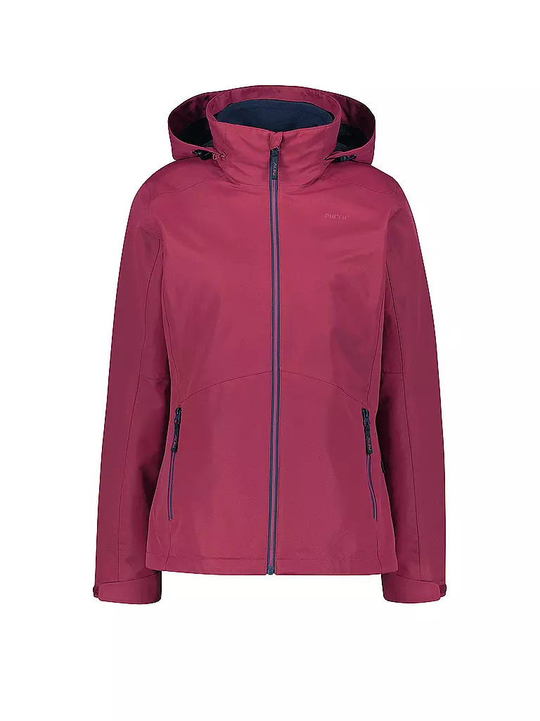 MERU | Damen Wanderjacke Bedfird 2in1 Hoodie | beere
