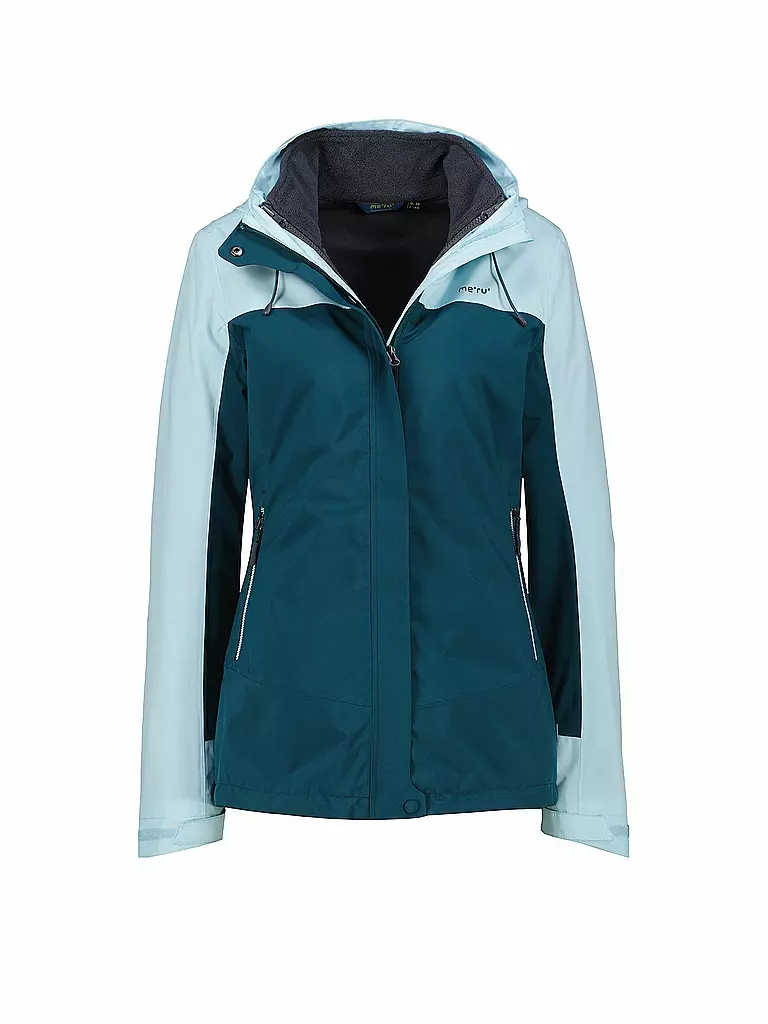 MERU | Damen Wanderjacke Wasilla 3in1 Hoodie | petrol