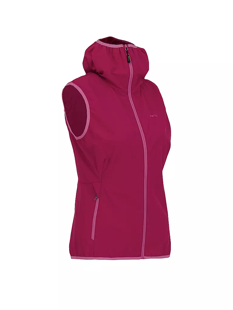 MERU | Damen Weste Talca Hoodie | beere