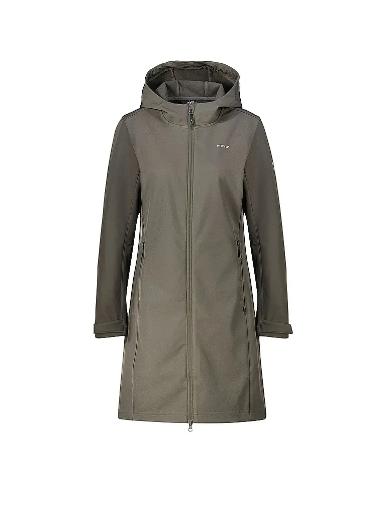 MERU | Damen Winter Softshellmantel Touloluse Hoodie | grau