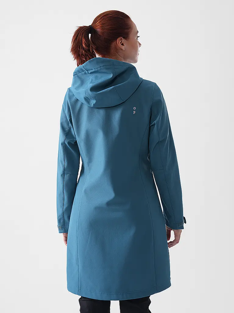 MERU | Damen Winter Softshellmantel Touloluse Hoodie | petrol