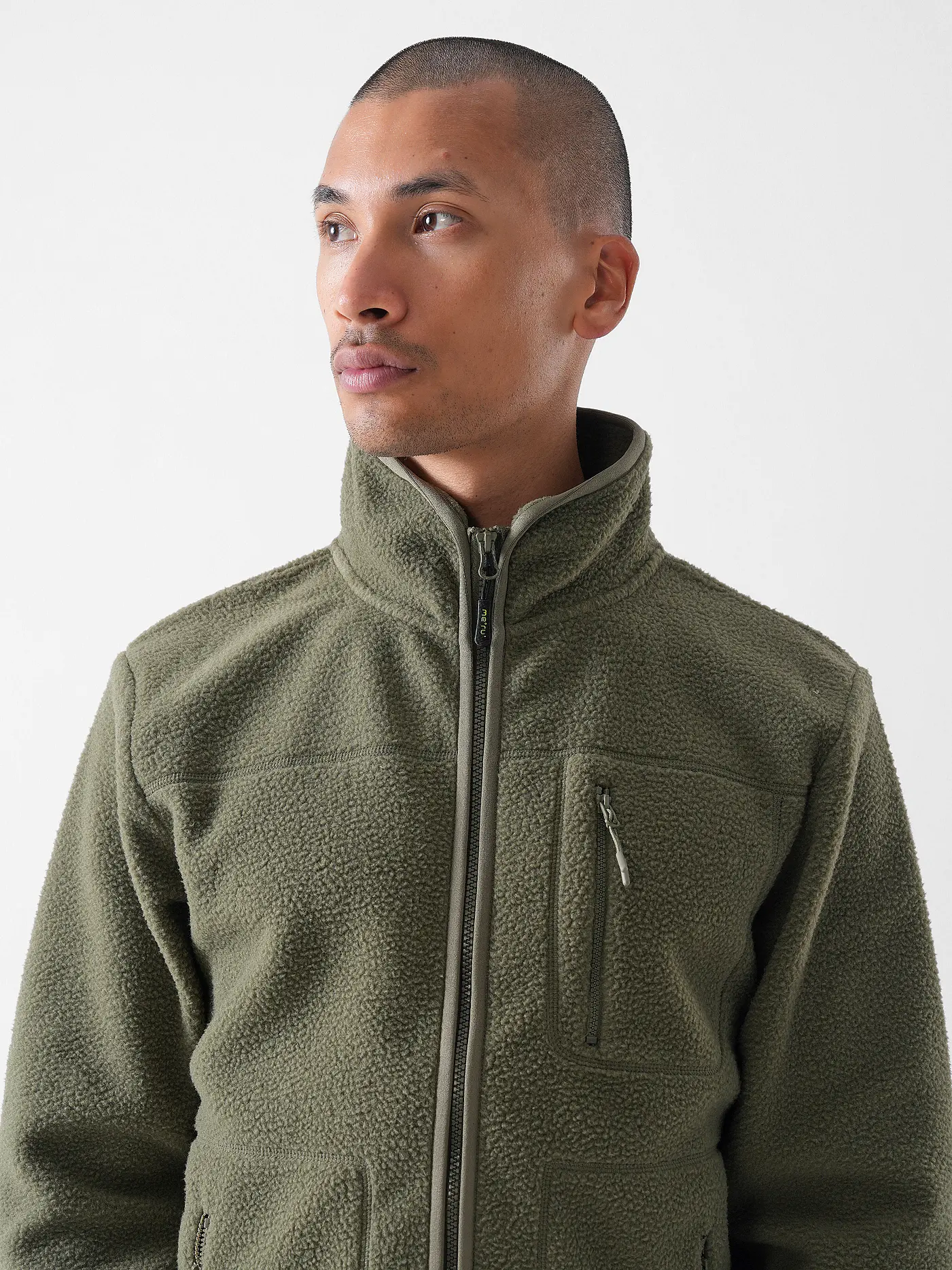 MERU | Herren Fleecejacke Boigny Sherpafleece | dunkelgrün