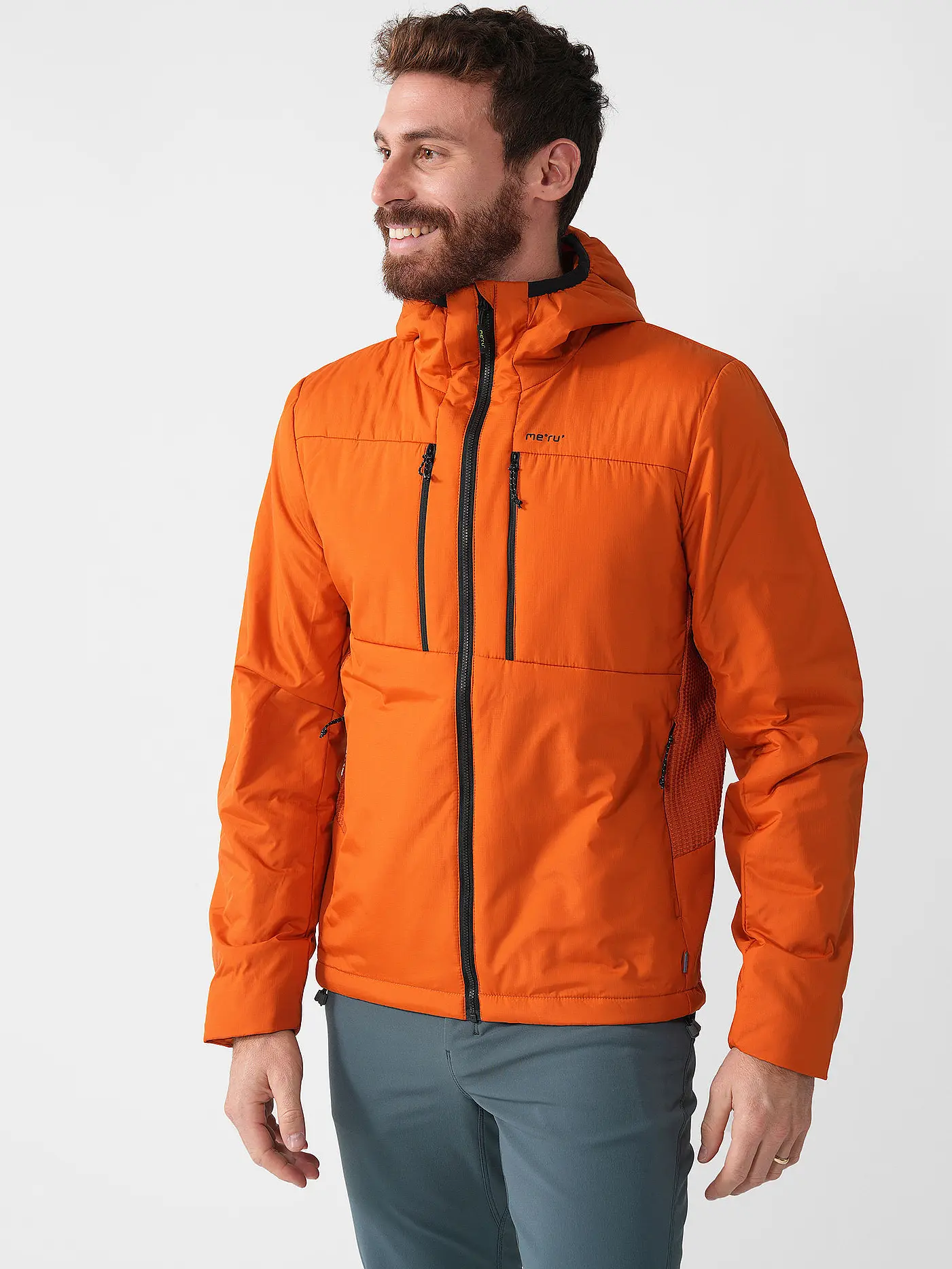 MERU | Herren Hybridjacke Levelock Hoodie | hellbraun