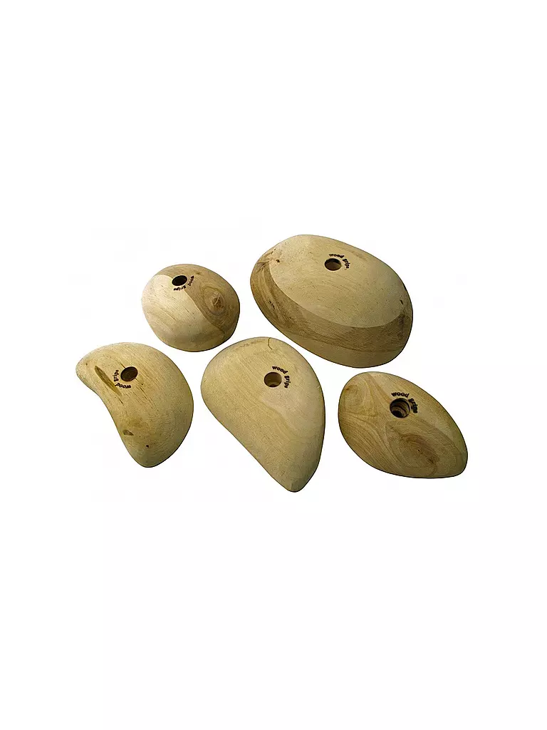 METOLIUS | Klettergriffe Wood Grips 5er Set | braun