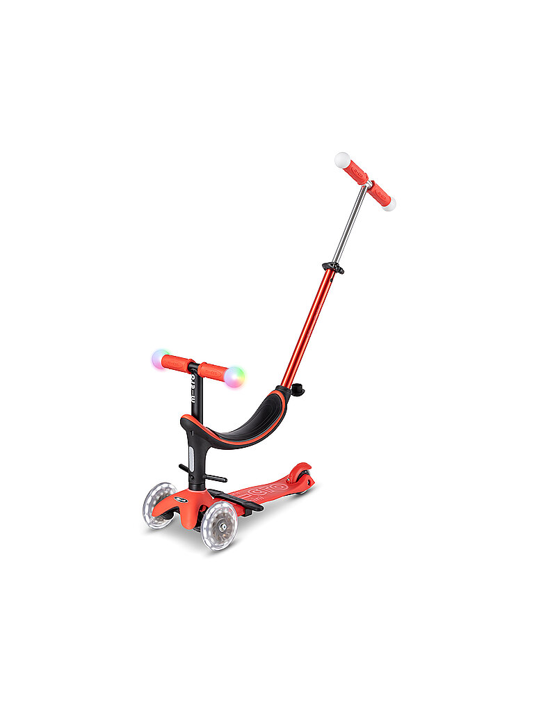 Micro MICRO Kinder Scooter Micro Mini 2Grow Deluxe Magic LED rot, rot