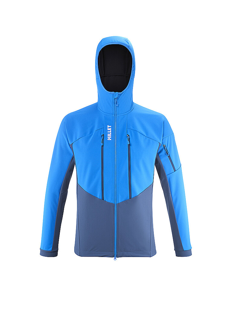 MILLET Herren Touren Softshelljacke White Shield Hoodie blau | L