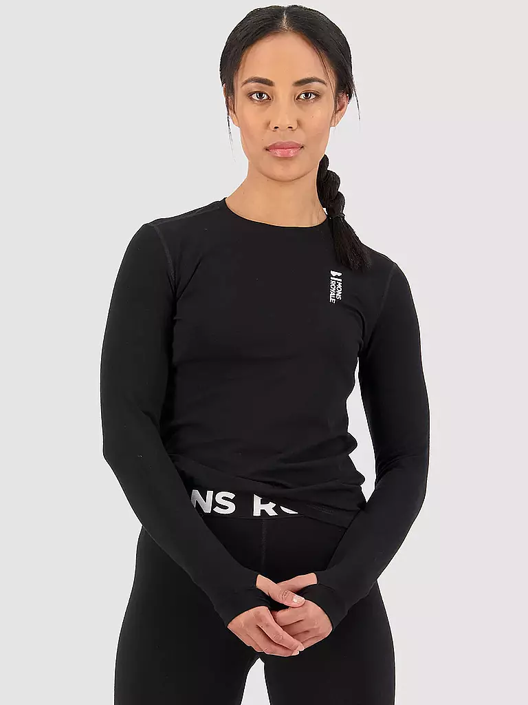 MONS ROYALE | Damen Funktionsshirt Cascade Merino Flex LS | schwarz