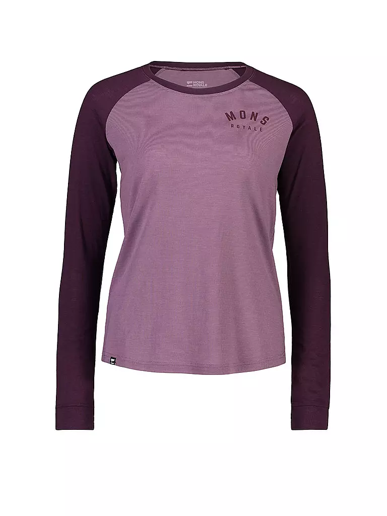 MONS ROYALE | Damen Funktionsshirt Icon Raglan LS | lila